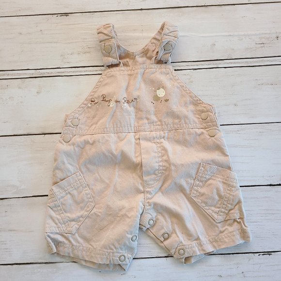 Tan Khaki Unisex Cargo Infant Overalls - Picture 4 of 4